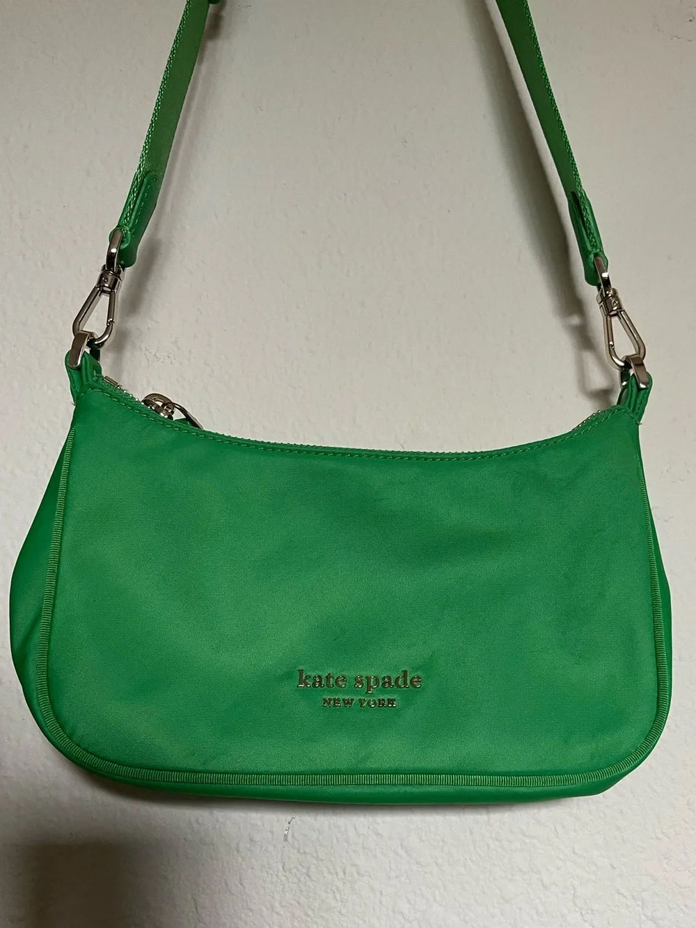 Kate Spade The Little Better Sam Nylon Small Shoulder Bag Crossbody Green